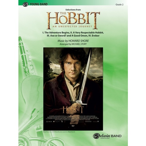 Hobbit An Unexpected Journey Selections Concert Band Gr 2