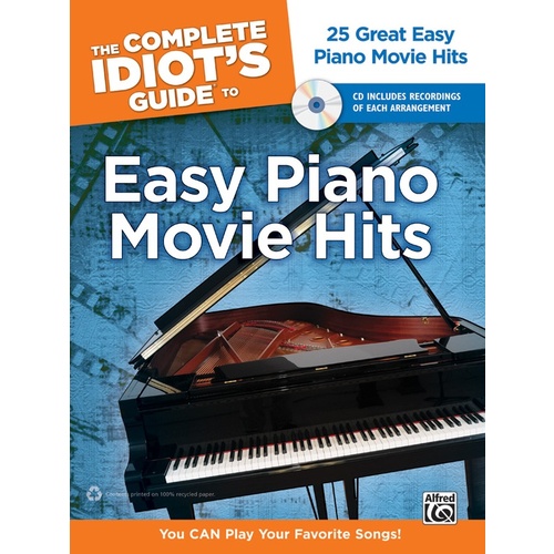 Complete Idiots Guide Easy Piano Movie Hits Book/CD