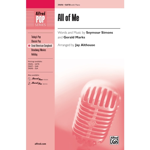 All of Me SATB Choral Sheet Music
