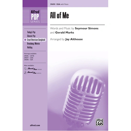 All of Me SSA Choral Sheet Music