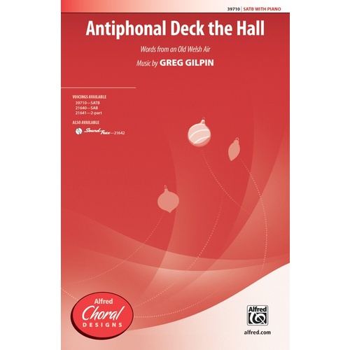 Antiphonal Deck the Hall SATB Choral Sheet Music