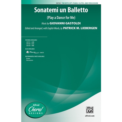 Sonatemi Un Balletto TTB Choral Sheet Music