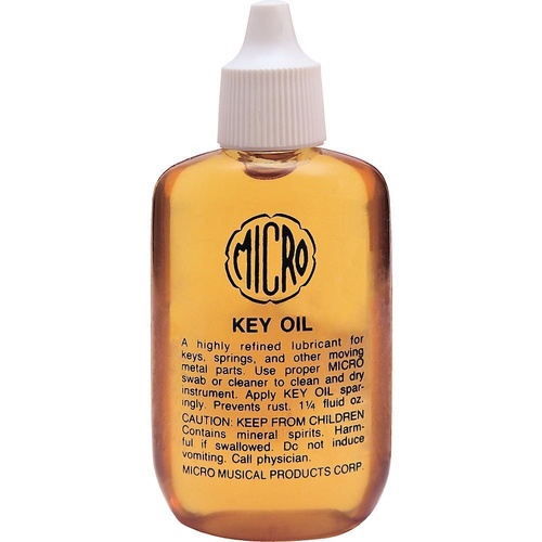 Micro Key Oil for Woodwind Instruments - 1.25 oz Bottle with Drip Nozzle