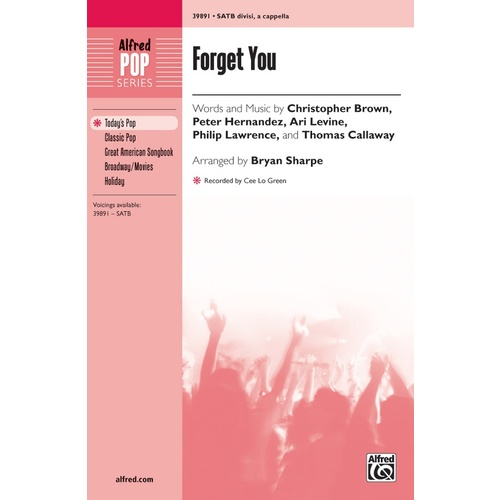 Forget You SATB Divisi A Cappella