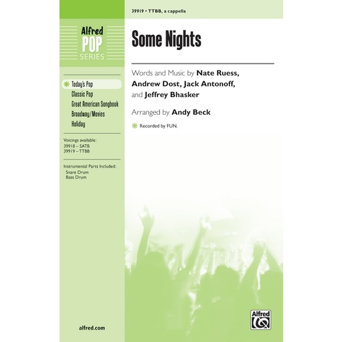 Some Nights TTBB Choral Sheet Music