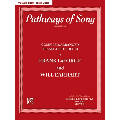 Pathways Of Song Volume 4 Book/CD High