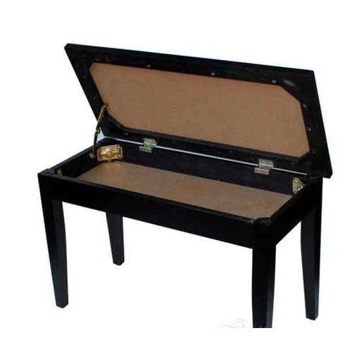 Yamaha Upright Piano Bench Polished Ebony with Padded Vinyl Seat