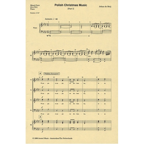 Polish Christmas Music Part 1 SATB 3 (Octavo)