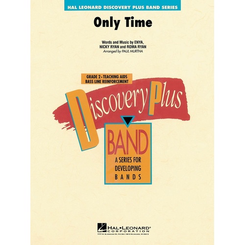 Only Time (Enya) Discovery Plus Concert Band 2 (Music Score/Parts)