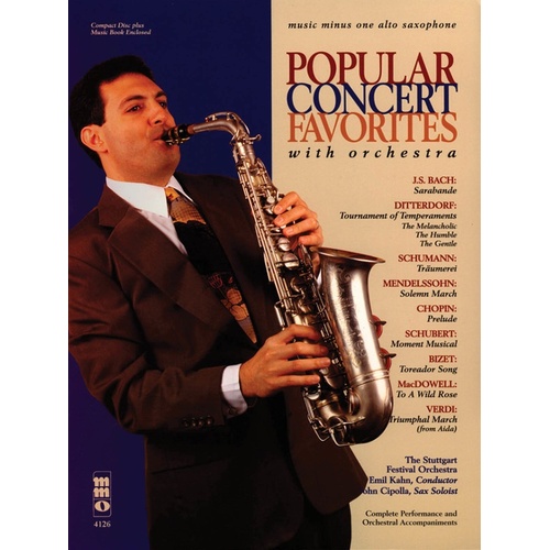 Popular Concert Favorites Alto Sax Book/CD (Softcover Book/CD)
