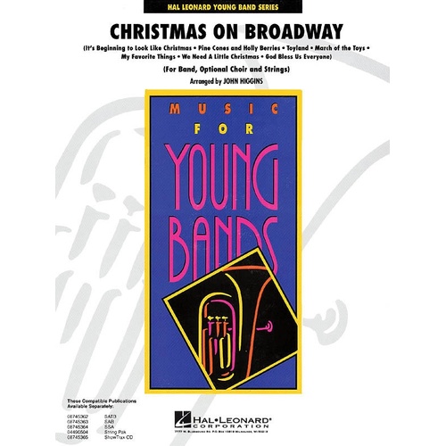 Christmas On Broadway (Medley) Concert Band 3 (Opt Chl) (Music Score/Parts)