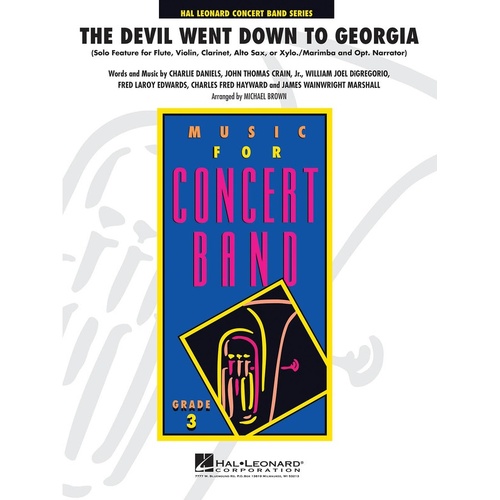 Devil Went Down To Georgia Youth Band3 Solo Violin Flute Cl Al (Music Score/Parts)