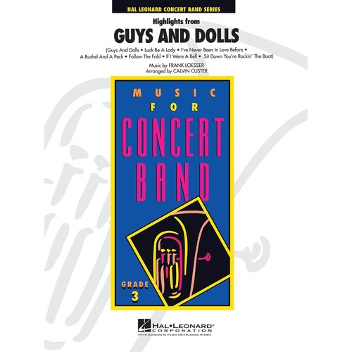 Guys And Dolls Highlights Concert Band 3 (Music Score/Parts)