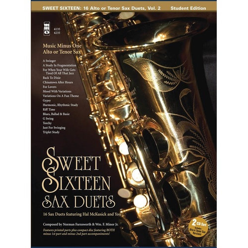 Sweet Sixteen Sax Duets Book/CD (Softcover Book/CD)