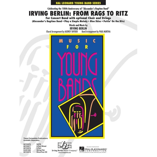 Irving Berlin From Rags To Ritz Concert Band Score/Parts
