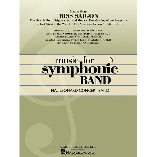 Miss Saigon Medley Concert Band (Pod) (Music Score/Parts/CD)