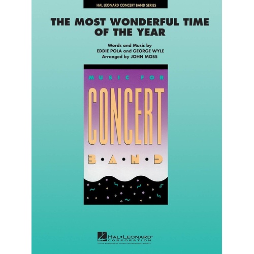 Most Wonderful Time Of The Year Concert Band Gr 4-5 (Music Score/Parts)