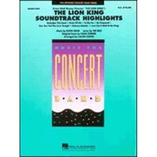 Lion King Soundtrack Highlights Concert Band 4 (Music Score/Parts)