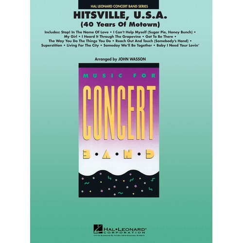 Hitsville USA 40 Yrs Motown Concert Band Gr 4 (Music Score/Parts)