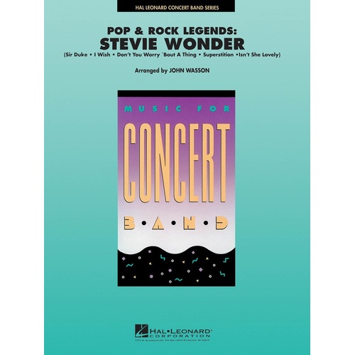 Pop And Rock Legends Stevie Wonder Concert Band Gr 4-5 (Pod) (Music Score/Parts)