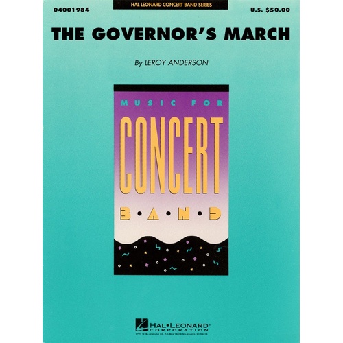 Governors March Concert Band 4 (Music Score/Parts)