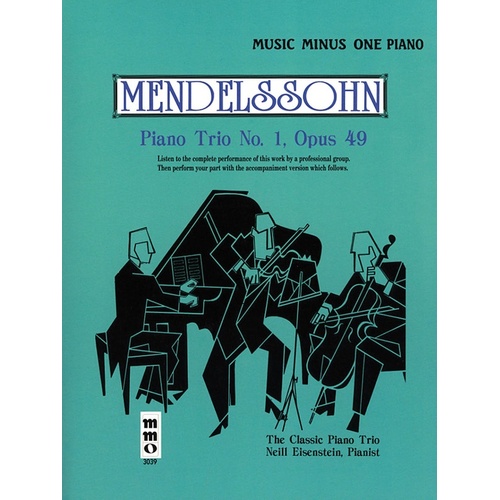 Mendelssohn - Piano Trio No 1 Op 49 Piano Book/CD (Softcover Book/CD)