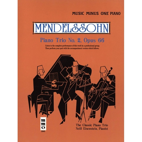 Mendelssohn - Piano Trio No 2 Op 66 Piano Book/CD (Softcover Book/CD)