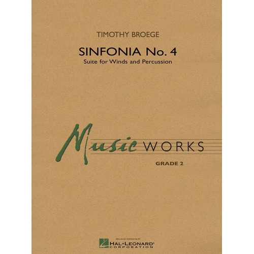 Sinfonia No. 4 Music Works 2 Winds And Percussion (Music Score/Parts)
