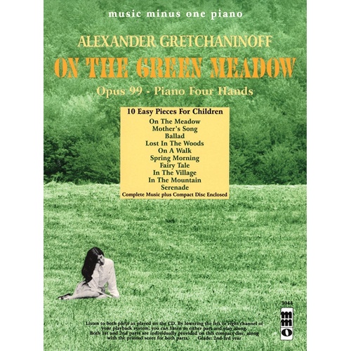 Gretchaninoff - On The Green Meadow 1P4H Book/CD (Softcover Book/CD)