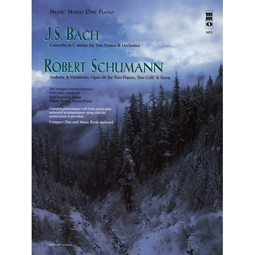 Bach - Concerto in C Minor & Schumann - Andante & Variations Piano Book/CD