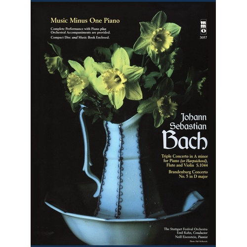 Bach - Triple Concerto A Min and Brandenburg No 5 Piano Book/CD (Softcover Book/CD)
