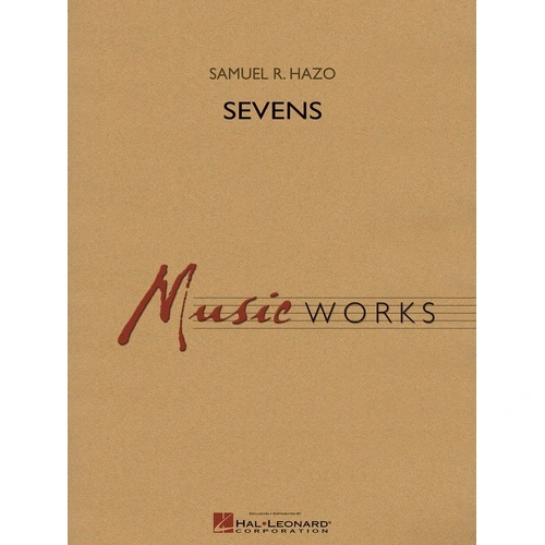 Sevens CB4-5 SC/PTS by Sam Hazo for Wind Symphony, Hal Leonard, MusicWorks Grade 5, 1 page, jazz-inspired composition.