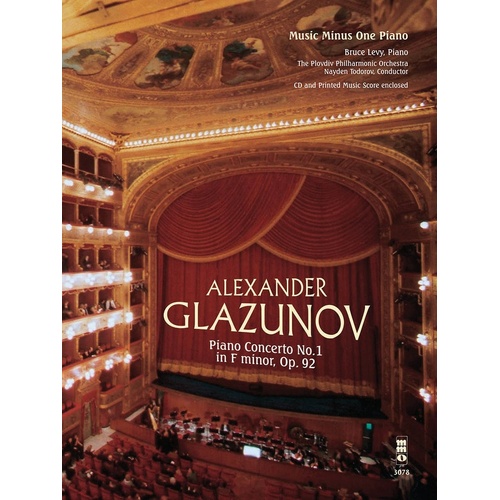 Glazunov - Piano Concerto No 1 F Min Op 92 Book/CD (Softcover Book/CD)