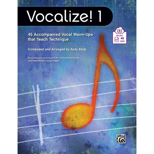Vocalize Book and CD for Choral and Solo Singers with Accompaniments and PDFs