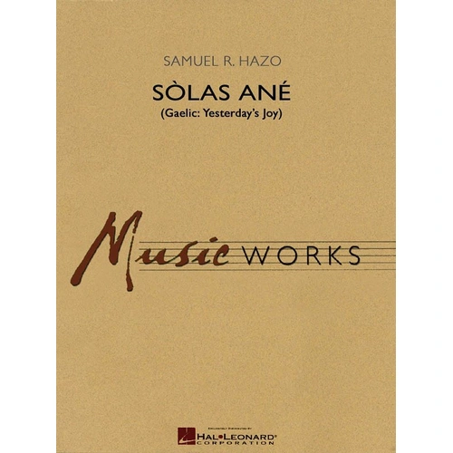 Solas Ane (Yesterday's Joy) CB4 SC/PTS - Hal Leonard Wind Band Music, Grade 4, 1 Page