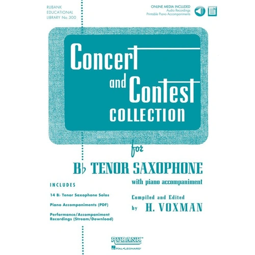 Concert and Contest Collection for Bb Tenor Sax BK/CD by Rubank Publications