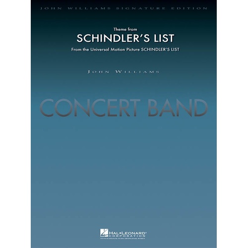 Theme From Schindlers List Concert Band 5 Deluxe Score