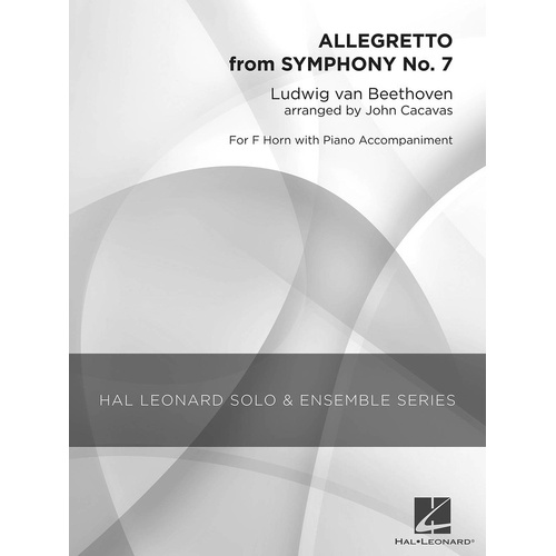 Allegretto From Symphony No 7 Horn/Piano (Softcover Book)