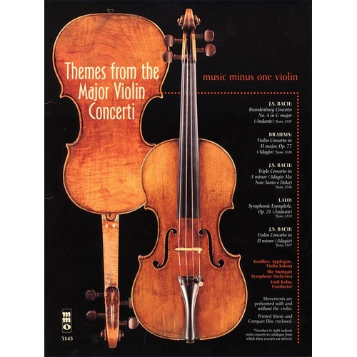 Themes From Major Violin Concerti Book/CD (Softcover Book/CD)