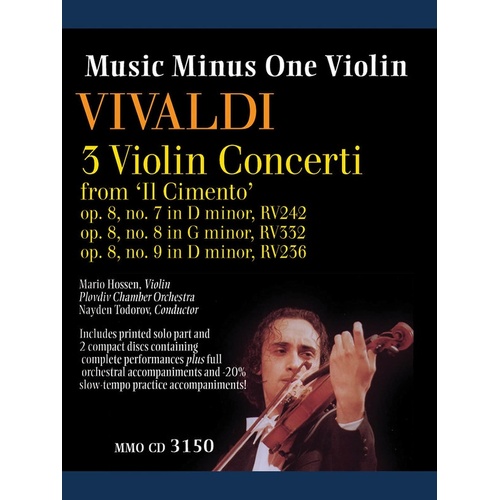 Vivaldi - 3 Violin Concerti Il Cimento Op 8 Nos 7 8 9 Book/CD (Softcover Book/CD)