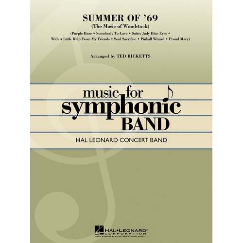 Summer Of 69 Woodstock Concert Band 4 (Music Score/Parts)