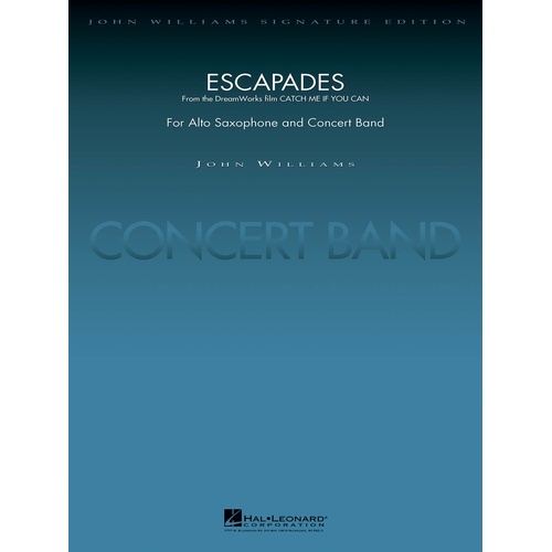 Escapades For Alto Saxophone and Concert Band (Music Score/Parts)