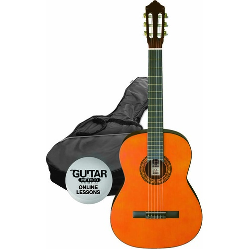 Ashton SPCG12 AM Starter Pack 1/2 Size Nylon String Guitar w/ Bag (Amber)