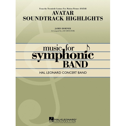 Avatar Soundtrack Highlights Concert Band 4 (Music Score/Parts)