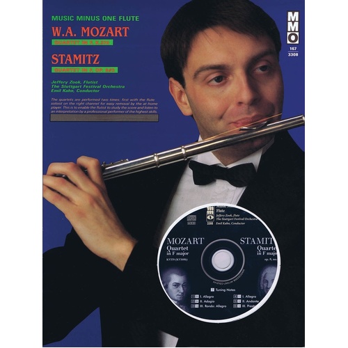 Quartet K 370 Quartet Op 8 No 3 Flute Book/CD (Softcover Book/CD)