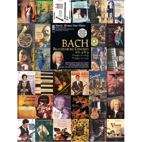 Bach - Brandenburg Concerti Nos 4 and 5 Flute Book/CD (Softcover Book/CD)