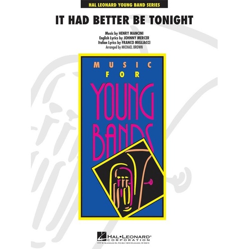 It Had Better Be Tonight CB3 Band Arrangement