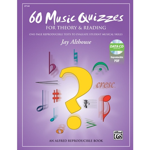 60 Music Quizzes For Theory & Reading Book/CD