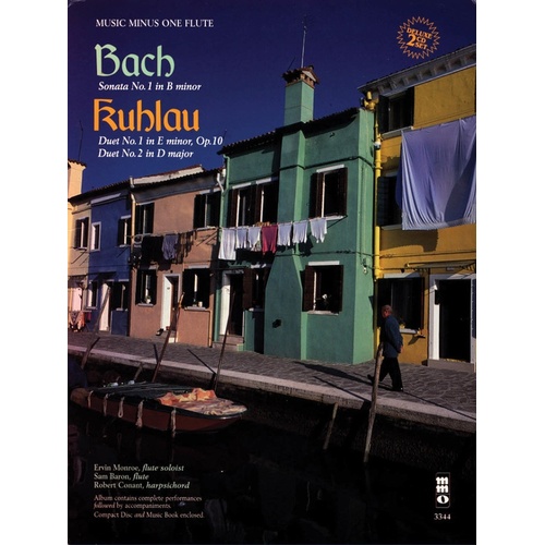 Bach Sonata No 1 B Min Kuhlau 2 Duets Book/2CD (Softcover Book/CD)