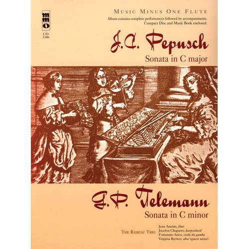Pepusch Sonata C Telemann Sonata C Min Flute Book/CD (Softcover Book/CD)